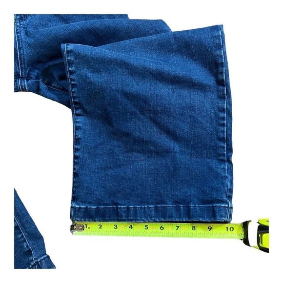 Iris Denim Edge of Seventeen High Rise Dark Blue Wide Flare Jeans - Picture 10 of 12